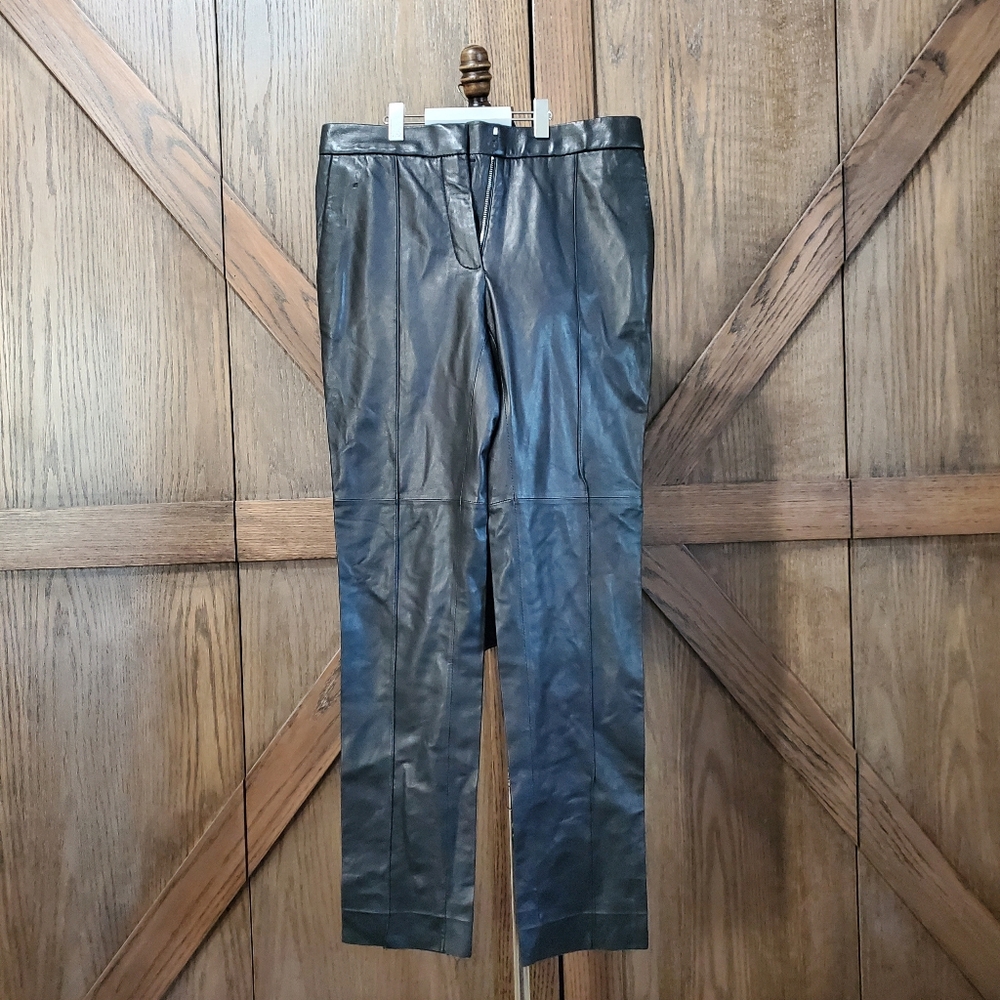 Iro Beck Lamb Leather Straight Leg Pant
